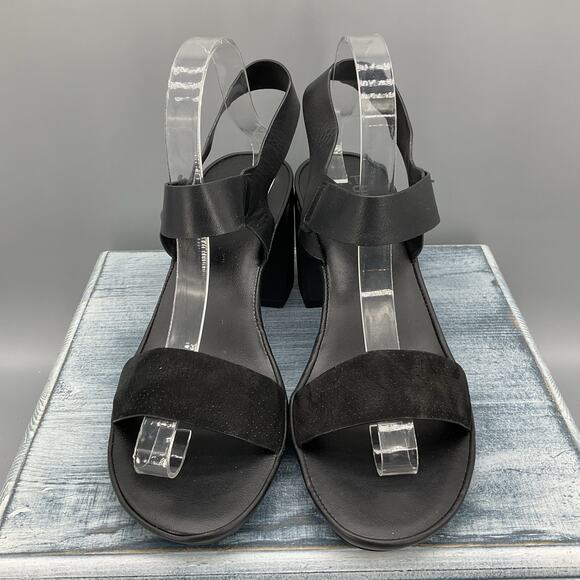 NEW Naturalizer Women’s Genn Riser 2 Leather Strappy Heels Black Size 9M - Picture 3 of 10